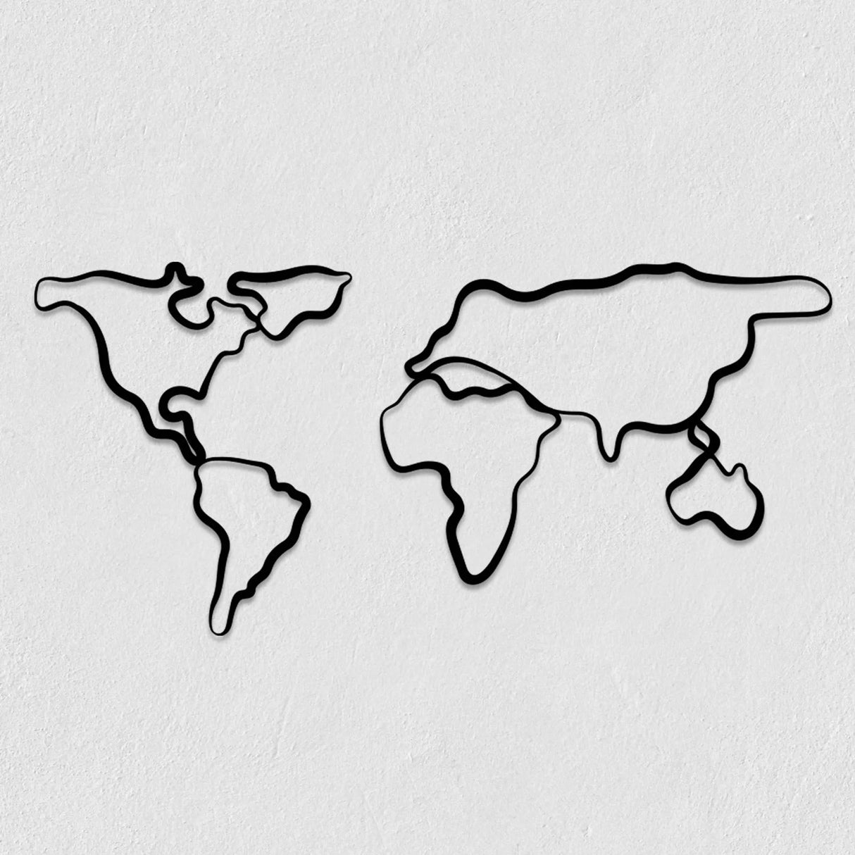 Verden Metal World Map Wall Art – Modern Steel Wall Décor