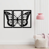 Butterfly Metal Wall Art – Modern Black Steel Wall Décor