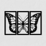 Butterfly Metal Wall Art – Modern Black Steel Wall Décor