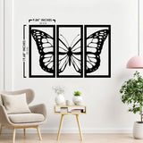 Butterfly Metal Wall Art – Modern Black Steel Wall Décor