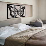 Butterfly Metal Wall Art – Modern Black Steel Wall Décor
