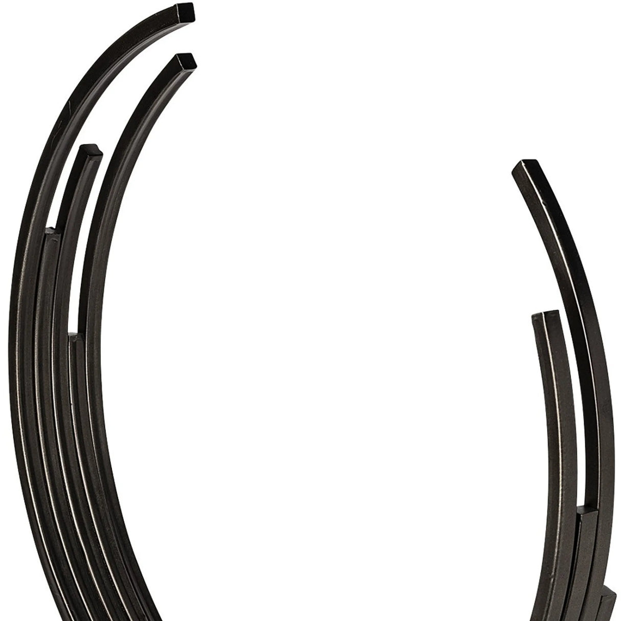 20" Black Iron Modern Abstract Tabletop Sculpture