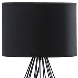 18 Asymmetric Black Cage Metal Table Lamp