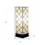 18" Tiffany Style Jeweled Dark Brown Base Table Lamp