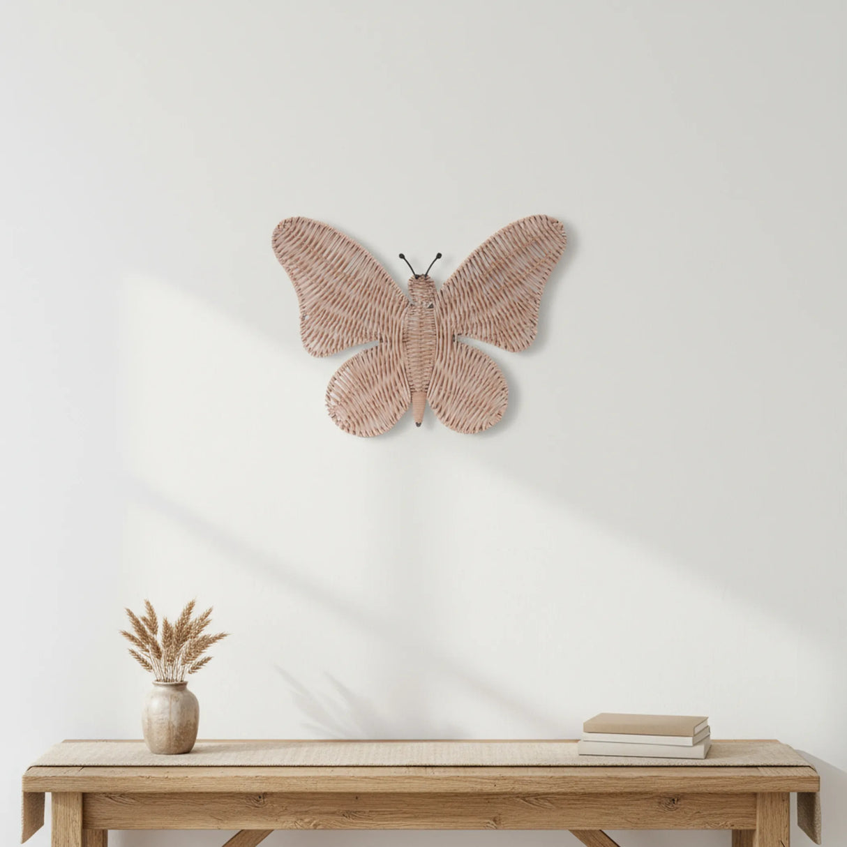 Unique Butterfly Rattan Hanging Sculpture Wall Decor