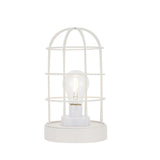 Battery Operated Lamp With Cage Cylinder Shade
