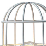 Battery Operated Lamp With Cage Cylinder Shade