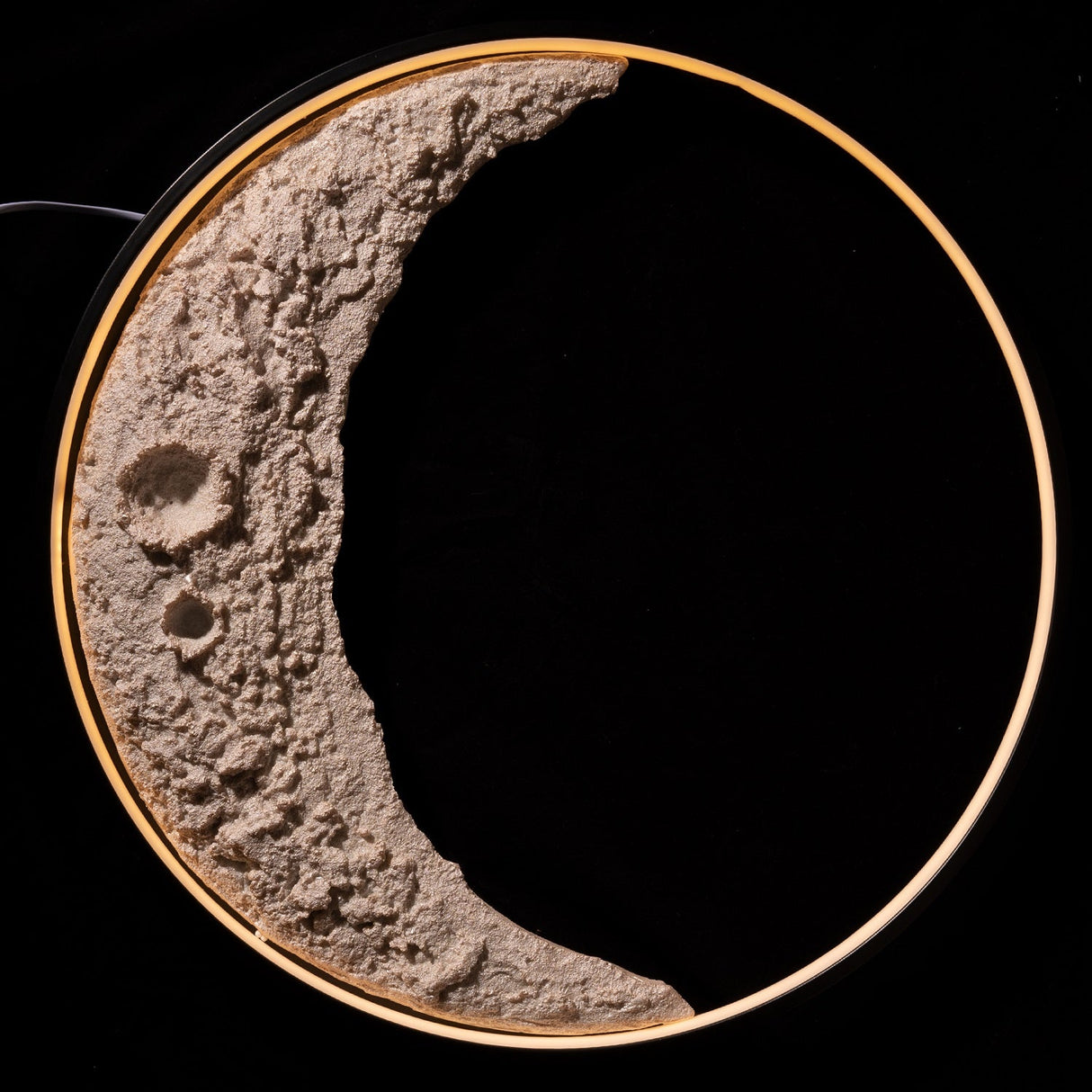 Lunar Glow Crescent Wall Lamp – 3D Moon Surface Light for Indoor and Outdoor
