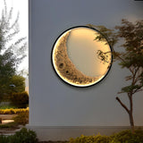 Lunar Glow Crescent Wall Lamp – 3D Moon Surface Light for Indoor and Outdoor