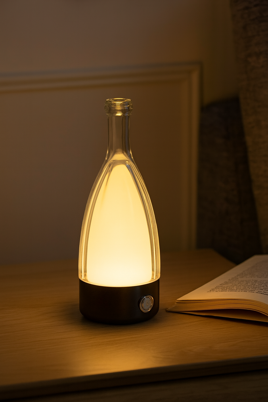 GlowBottle Rechargeable LED Table Lamp – Portable Ambient Light