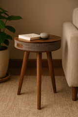 Eltro Smart Side Table – Modern Nightstand with Wireless Charging & LED Lighting