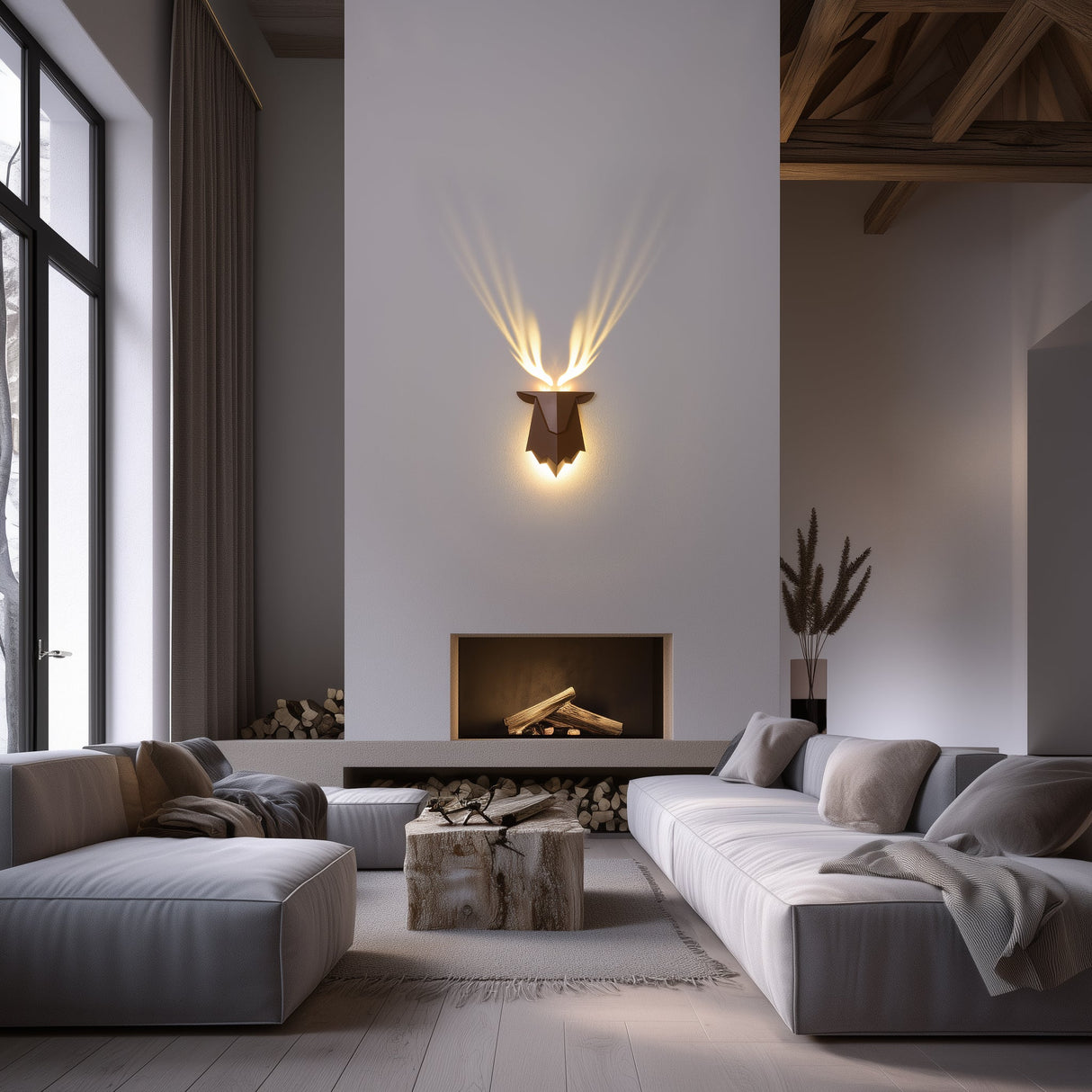 Elk Wall Lamp – Unique Projection Light with Antler Shadow Design