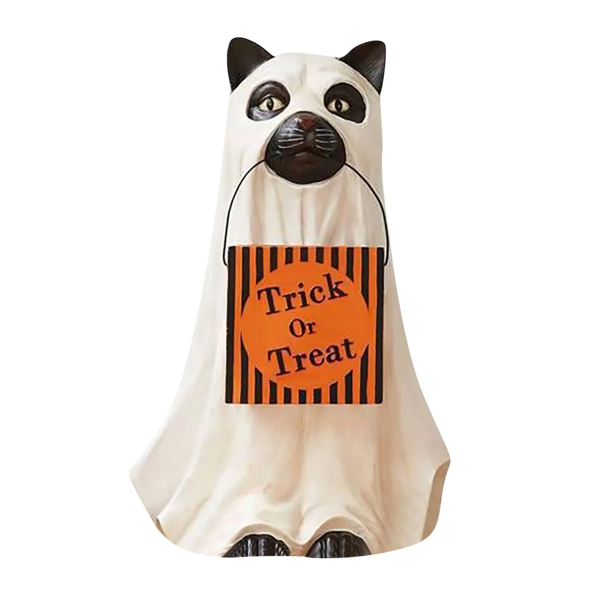 Halloween Dog & Cat Statues – Ghost Dog Candy Bowl Holder | Multifunctional Anti-Fading Festival Party Decoration & Gift