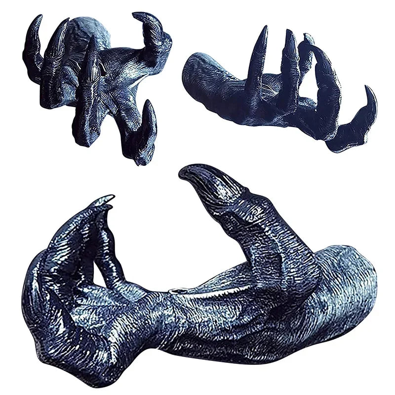 Gothic Witch's Hand Statue – Creative Resin Ornament, Wall Key Hanger & Bag Hook, Aesthetic Wall Art Sculpture
