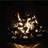 Reusable Firepit Skull Decoration – Fireproof Ceramic Skull for Fire Pits & Grills | Halloween Stove & Grill Skull Ornament