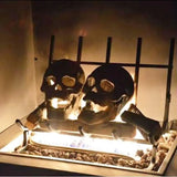 Reusable Firepit Skull Decoration – Fireproof Ceramic Skull for Fire Pits & Grills | Halloween Stove & Grill Skull Ornament
