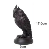 Gothic Crow Candle Holder – Retro Black Owl Candlestick | Resin Sculpture Halloween Statue | Fun Home Decor