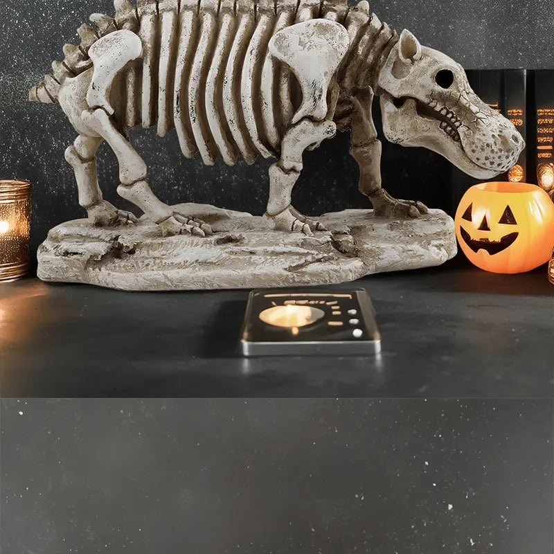 Miniature Hippo Skeleton Model – Unique Halloween & Party Decor, Spooky Animal Ornament