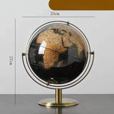 Luxury Metal World Globe – Decorative Ornament or Gift for Office or Home
