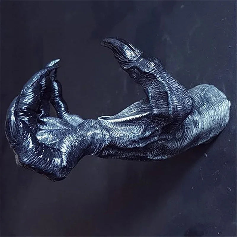 Gothic Witch's Hand Statue – Creative Resin Ornament, Wall Key Hanger & Bag Hook, Aesthetic Wall Art Sculpture
