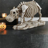 Miniature Hippo Skeleton Model – Unique Halloween & Party Decor, Spooky Animal Ornament