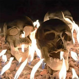 Reusable Firepit Skull Decoration – Fireproof Ceramic Skull for Fire Pits & Grills | Halloween Stove & Grill Skull Ornament