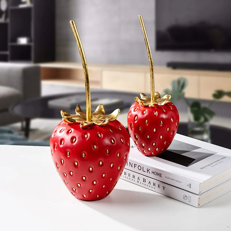 Berry Bliss Strawberry Statue Shelf Decor