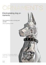 Modern Electroplated Dog Statue – Luxury Floor Decoration for Living Room, Porch & TV Cabinet