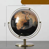 Luxury Metal World Globe – Decorative Ornament or Gift for Office or Home