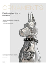 Modern Electroplated Dog Statue – Luxury Floor Decoration for Living Room, Porch & TV Cabinet