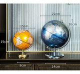 Luxury Metal World Globe – Decorative Ornament or Gift for Office or Home