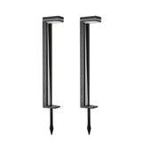 Set of 2 Modern Outdoor Solar Light LED Path Outdoor Lighting