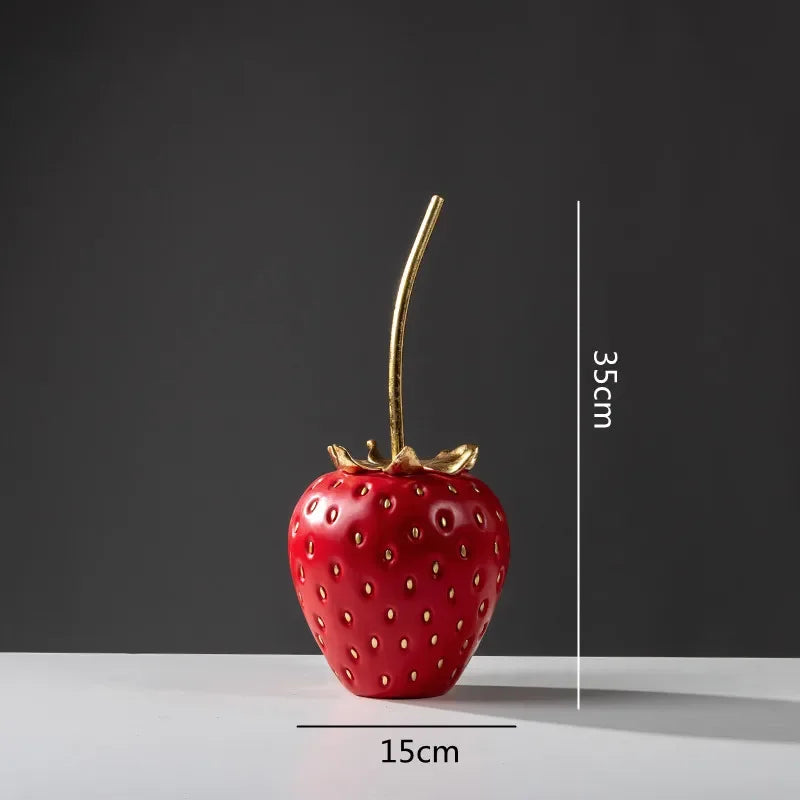Berry Bliss Strawberry Statue Shelf Decor - BLISOME