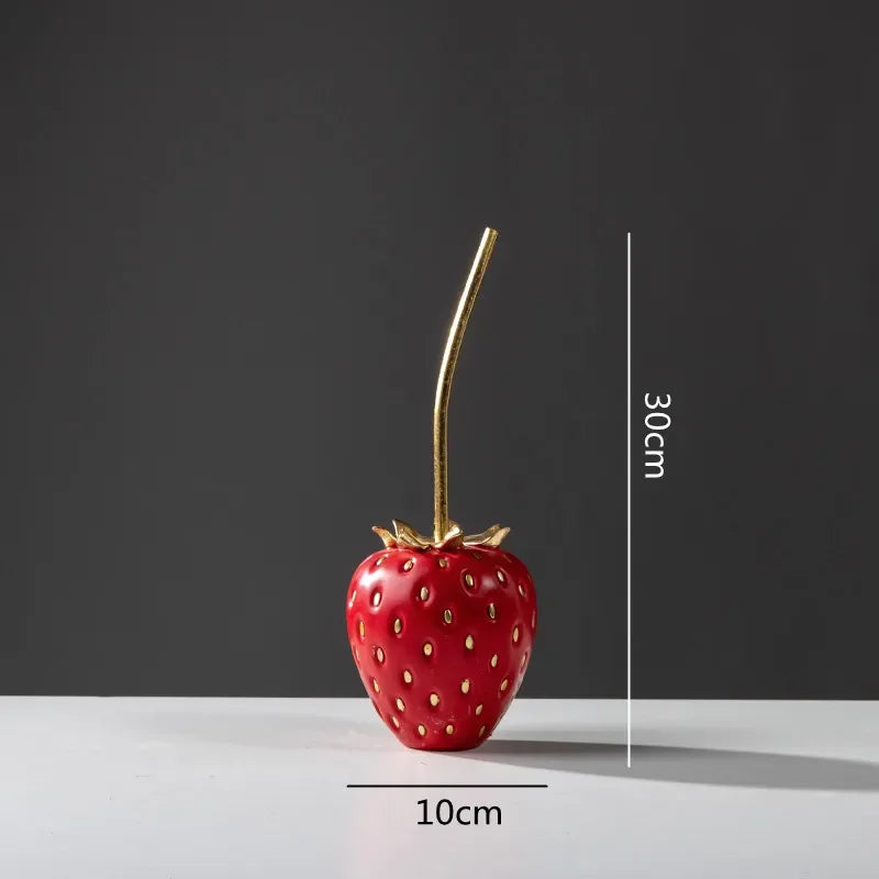 Berry Bliss Strawberry Statue Shelf Decor - BLISOME