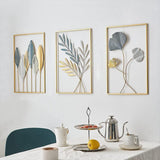 Breeze Golden Leaf Metal Wall Art - BLISOME