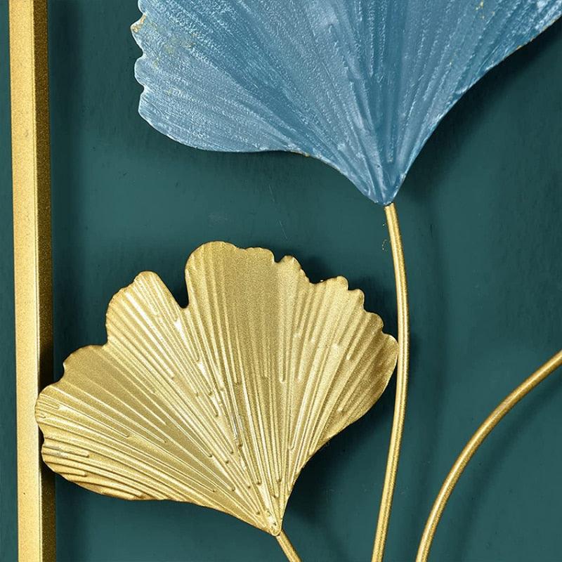 Breeze Golden Leaf Metal Wall Art - BLISOME