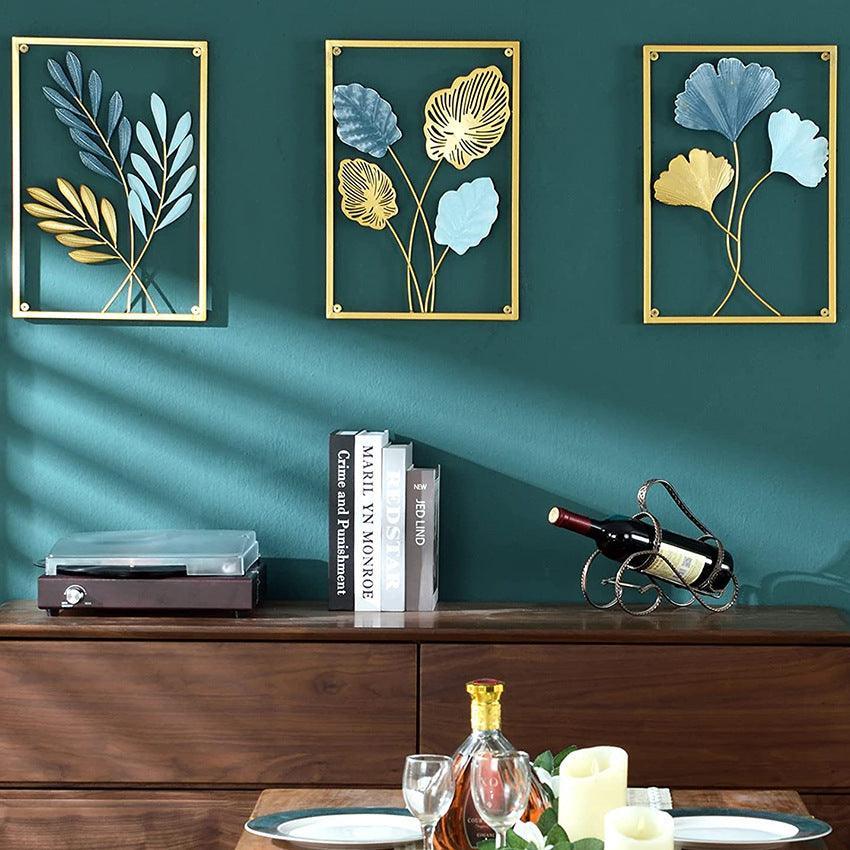 Breeze Golden Leaf Metal Wall Art - BLISOME