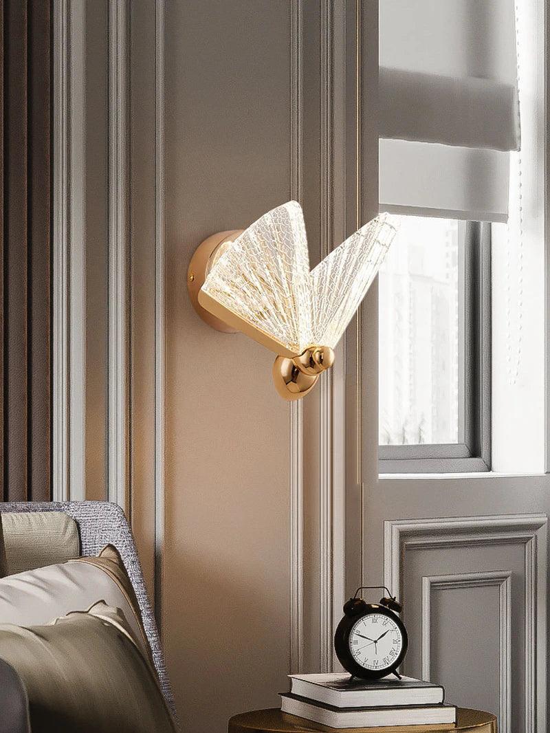 Bumble Butterfly Golden Wall Sconce - BLISOME