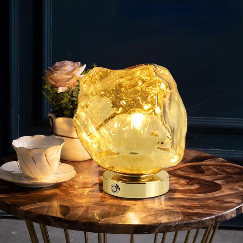 Core Glass Rock Table Lamp - BLISOME