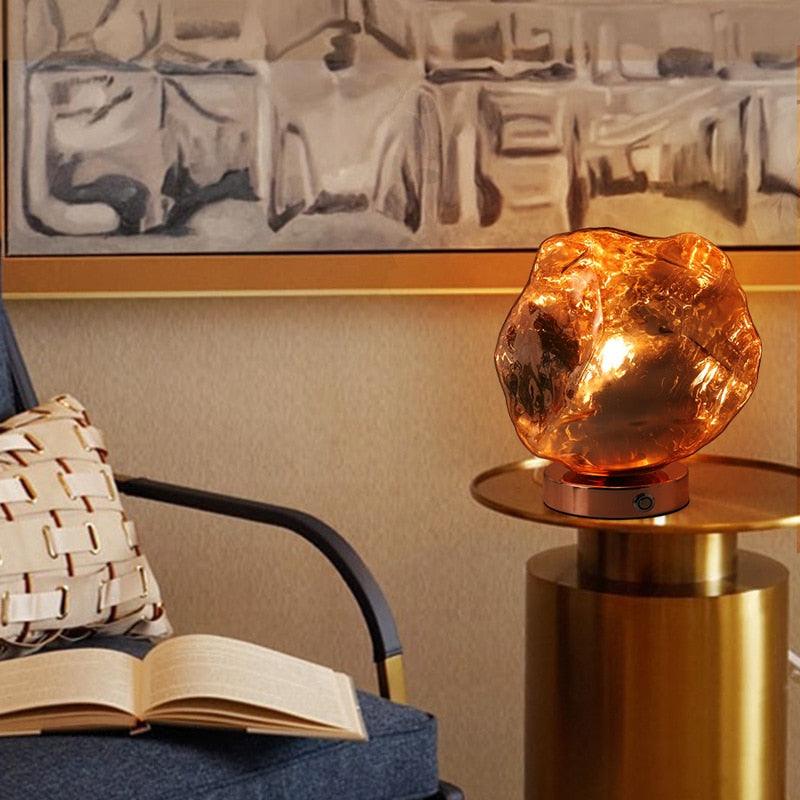 Core Glass Rock Table Lamp - BLISOME