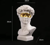 David Gold Mask Greek Statue - BLISOME