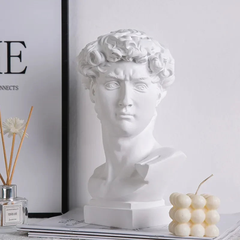 David Gold Mask Greek Statue - BLISOME