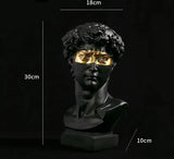 David Gold Mask Greek Statue - BLISOME
