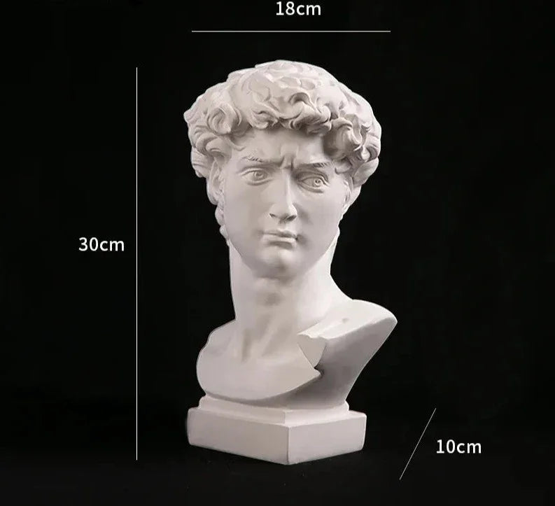 David Gold Mask Greek Statue - BLISOME