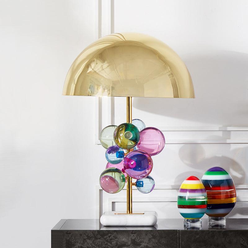 Esme Golden Crystal Mushroom Table Lamp - BLISOME