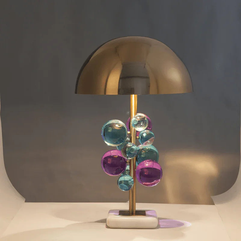 Esme Golden Crystal Mushroom Table Lamp - BLISOME