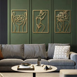 Femme Gold Metal Wall Art – Elegant Feminine Design