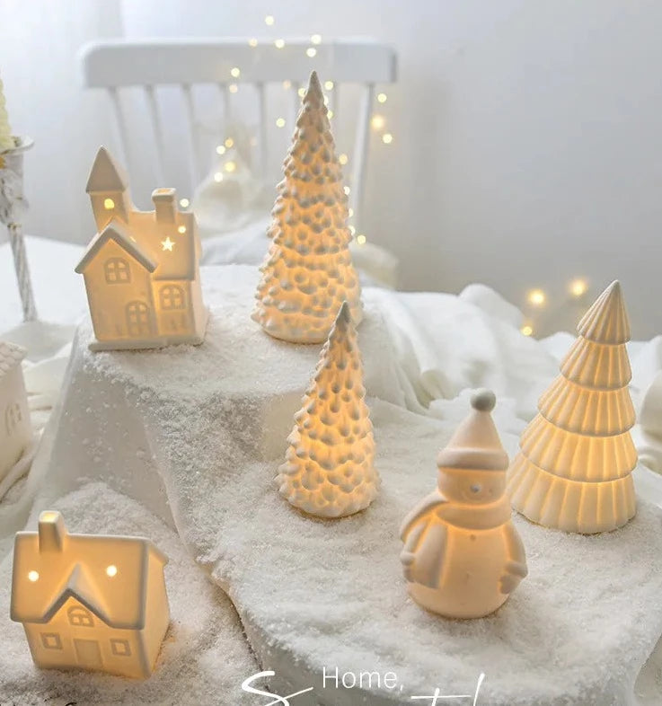Festive Ceramic Light Up Statue Collection - BLISOME