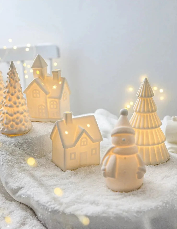 Festive Ceramic Light Up Statue Collection - BLISOME