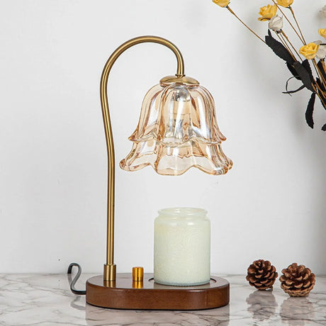 FLUER Flower Candle Warmer Table Lamp – Elegant Flameless
